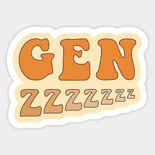 Sleepy Gen Z Sticker